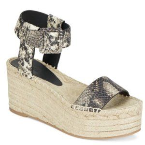 Vince "Abby" Snakeskin Platform Espadrilles